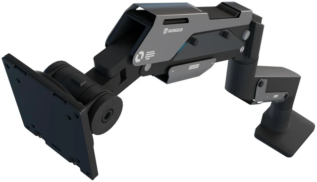 Alt view image 5 of 7 - MAINGEAR - ARM-1 Heavy-Duty Single Monitor Arm for 24-57-Inch Displays - 66 lb Capacity - Pneumatic Full Motion