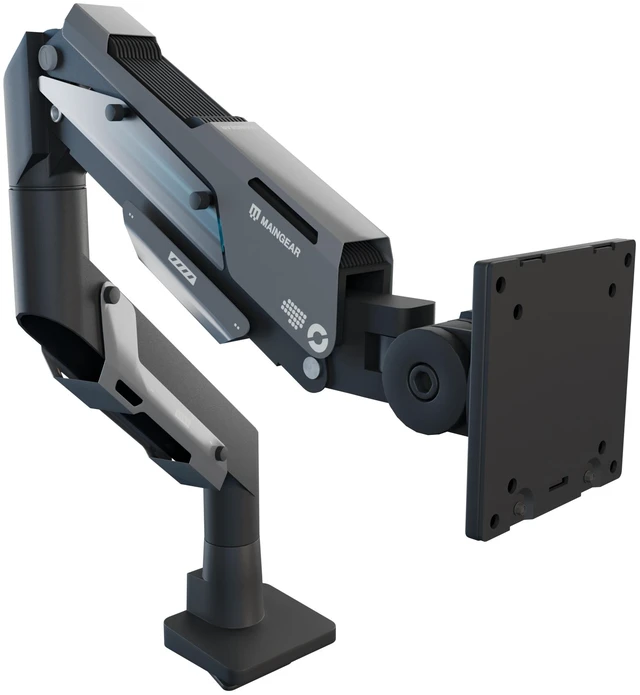 Alt view image 6 of 7 - MAINGEAR - ARM-1 Heavy-Duty Single Monitor Arm for 24-57-Inch Displays - 66 lb Capacity - Pneumatic Full Motion