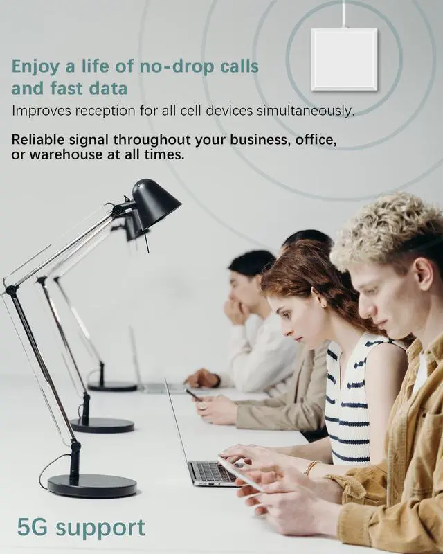 Alt view image 5 of 7 - Tonve Cell Phone Signal Booster for Home and Office, 5,000 sq ft, Boost 5G 4G LTE Data for Verizon AT&T and All U.S. Carriers, FCC Approve