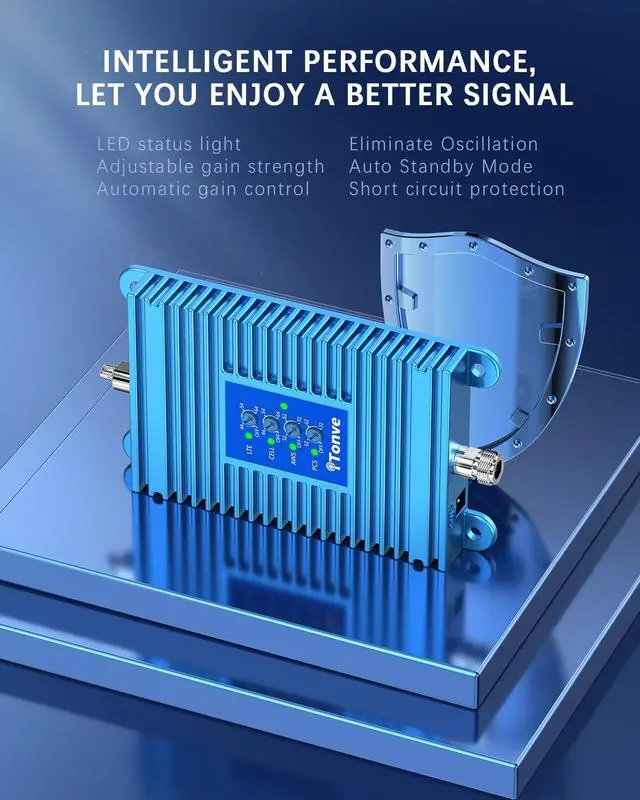 Alt view image 4 of 6 - Tonve Cell Phone Signal Booster for Home and Office, 5,000 sq ft, Boost 5G 4G LTE Data for Verizon AT&T and All U.S. Carriers, FCC Approve