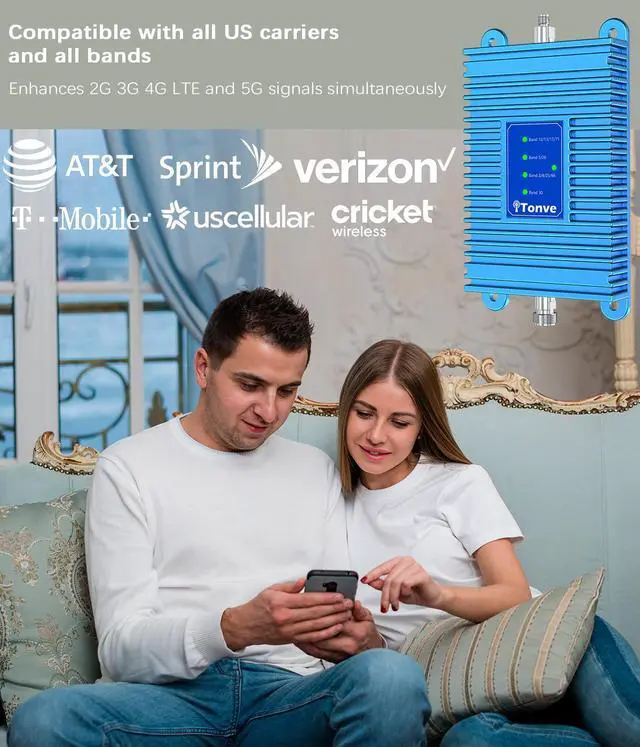 Alt view image 2 of 7 - Tonve Cell Phone Signal Booster - Enhance Mobile Connectivity with Premium Signal Amplification