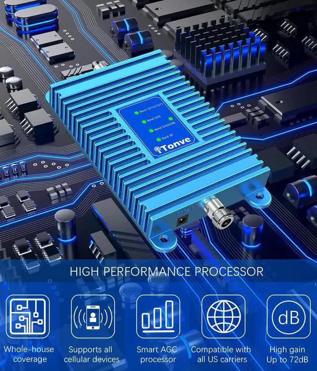 Alt view image 3 of 7 - Tonve Cell Phone Signal Booster - Enhance Mobile Connectivity with Premium Signal Amplification