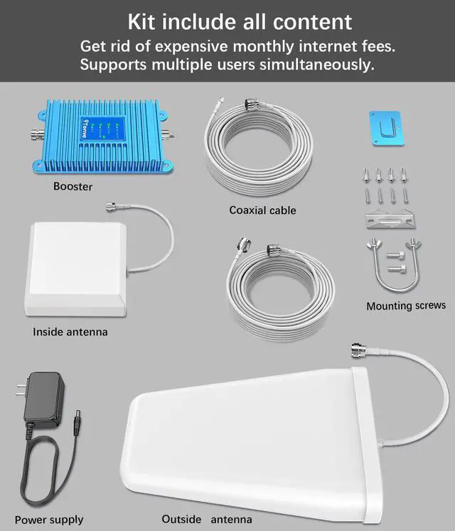 Alt view image 7 of 7 - Tonve Cell Phone Signal Booster - Enhance Mobile Connectivity with Premium Signal Amplification