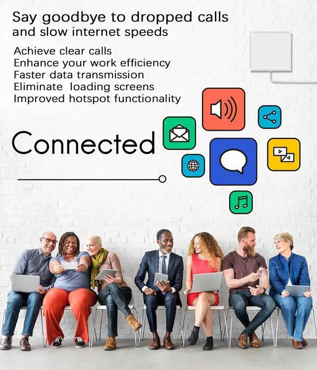 Alt view image 6 of 7 - Tonve Cellular signal booster for home and office up to 5,000 sq ft Enhanced 5G 4G LTE Compatible with all US carriers including Verizon AT&T T-Mobile FCC certified