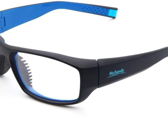 Alt view image 4 of 7 - Mysandy Mens Dark Safety Glasses Anti Fog Eye Protection/Medium size /Rubber Nose Pad /Impact Protection(Blue)