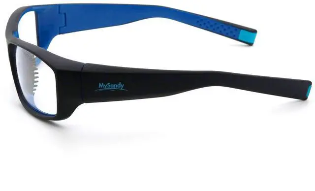 Alt view image 5 of 7 - Mysandy Mens Dark Safety Glasses Anti Fog Eye Protection/Medium size /Rubber Nose Pad /Impact Protection(Blue)