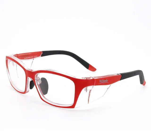 Alt view image 3 of 7 - Mysandy ANSI Z87.1+ Safety Glasses Anti-Fog & Blue Light Blocking, Prescription-Ready Protective Eyewear with Case/Strap for Lab, Construction, Gaming - Lightweight Adjustable (Women/Men)