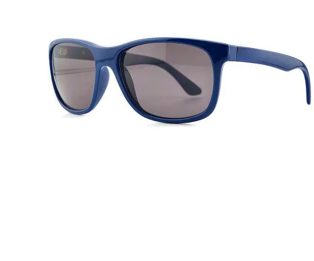 Alt view image 2 of 3 - TR90 Lightweight Sunglasses for Men & Women, Blue Frame HD PC Gray Lens UV400 Protection, Unisex Fashion Outdoor & Casual Shopping Shades