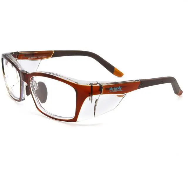 Alt view image 2 of 7 - Mysandy ANSI Z87.1 Safety Glasses for Computer Work | Nano Anti-Fog & Blue Light Blocking | Lightweight Prescription-Ready Eyewear with Anti-Slip Fit