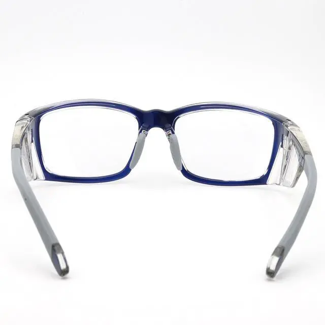 Alt view image 4 of 7 - ANSI Z87.1 Safety Glasses with Side Shields & RX Insert, Anti Fog/Blue Light PC Lens, Adjustable Nose Pads + Retainer Strap, Lightweight Fashion Eyewear (Case & Kit Included)