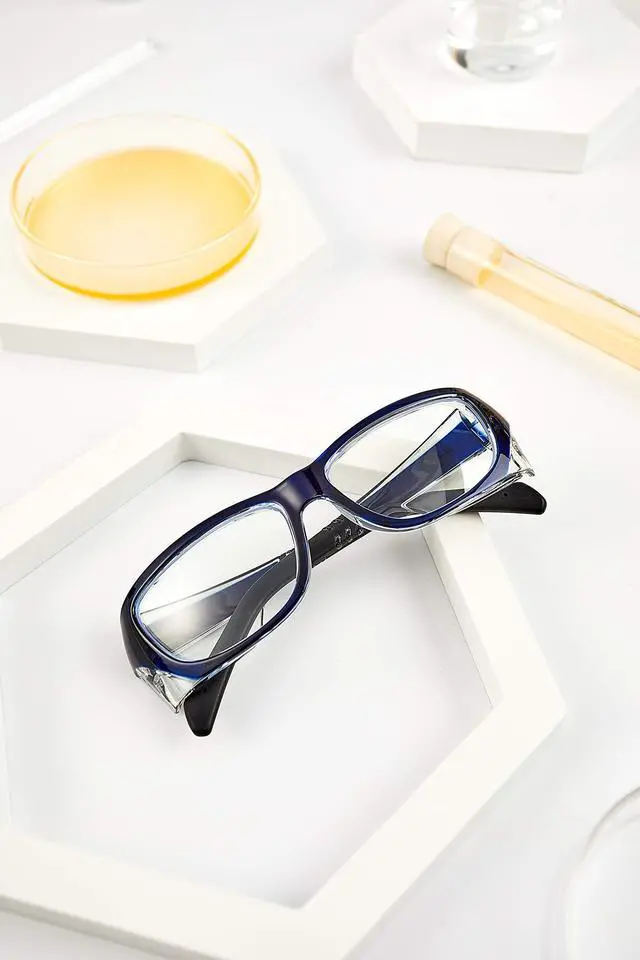 Alt view image 2 of 7 - MYSANDY Fog Proof Safety Glasses for Work Anti Scratch Eye Protection Medical Medical Googles/Glasses for Women Lab Safety goggles Chemistry Splash Proof Safety Goggles (Blue)