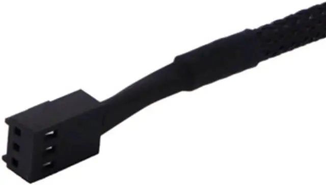 Alt view image 5 of 5 - Aomoproing 2-Pack Sleeved Fan Extension Cable 3 Pin Braided Professional Computer Power Wire Male To Female Connector