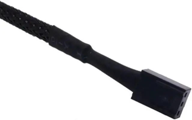 Alt view image 2 of 5 - Aomoproing 2-Pack Sleeved Fan Extension Cable 3 Pin Braided Professional Computer Power Wire Male To Female Connector