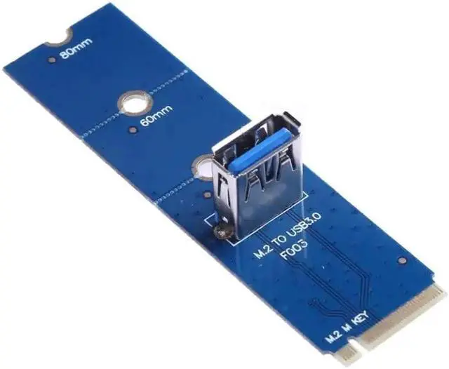 Alt view image 6 of 6 - NGFF M.2 to USB 3.0 PCI E Riser Card M2 M Key Motherboard to USB3.0 Extender Raiser Adapter for 2242/2260/2280 for BTC Mining