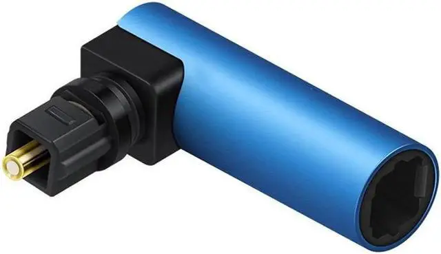 Alt view image 6 of 7 - 90 Degree Optical Audio Cable Adapter Right Angle Digital SPDIF Toslink Optical Connector 360 rotating Swivel for Soundbox,Macbook,TV BOX,TV,DVD,Amplifier