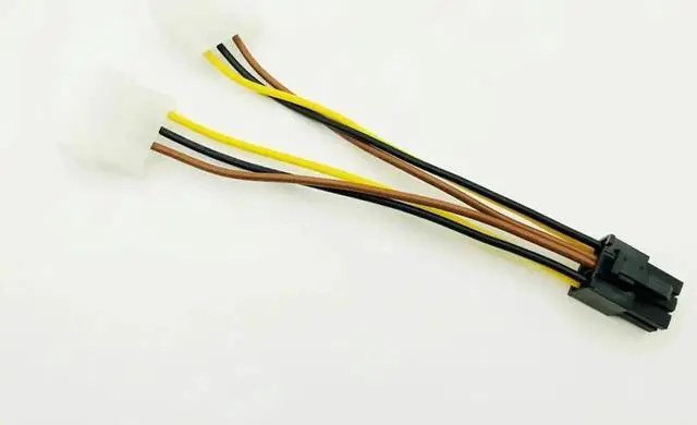 Alt view image 6 of 6 - 2 x Molex To PCI E Power Adapter 4Pin 4 Pin 6 Pin 6Pin Graphics Video Card Converter Cable for Bitcoin Miner Mining