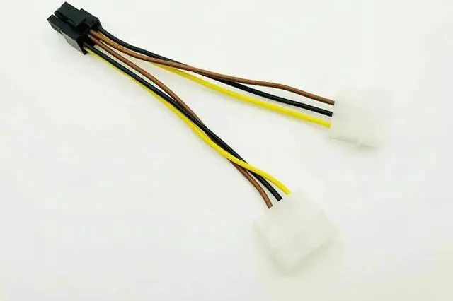 Alt view image 3 of 6 - 2 x Molex To PCI E Power Adapter 4Pin 4 Pin 6 Pin 6Pin Graphics Video Card Converter Cable for Bitcoin Miner Mining