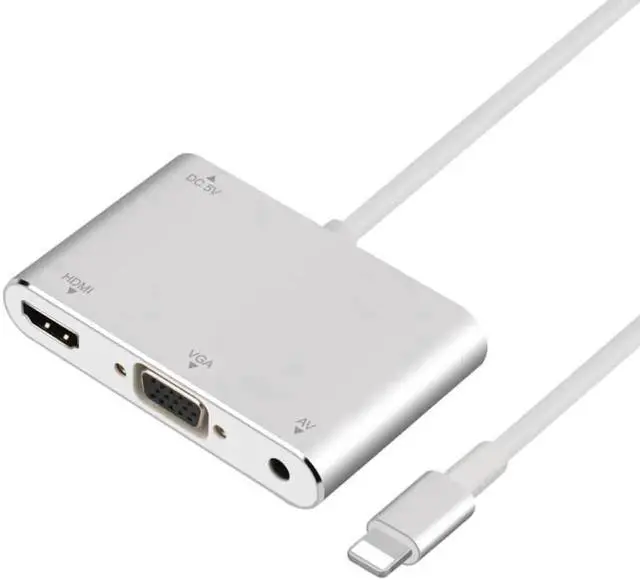 Alt view image 2 of 6 - Converter for Lightning To VGA HDMI Digital AV TV Cable Adapter For Apple iPad iPhone X 8 7 6 Plus Converter