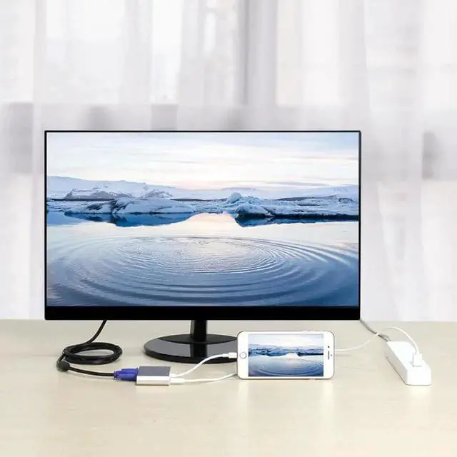 Alt view image 5 of 6 - Converter for Lightning To VGA HDMI Digital AV TV Cable Adapter For Apple iPad iPhone X 8 7 6 Plus Converter