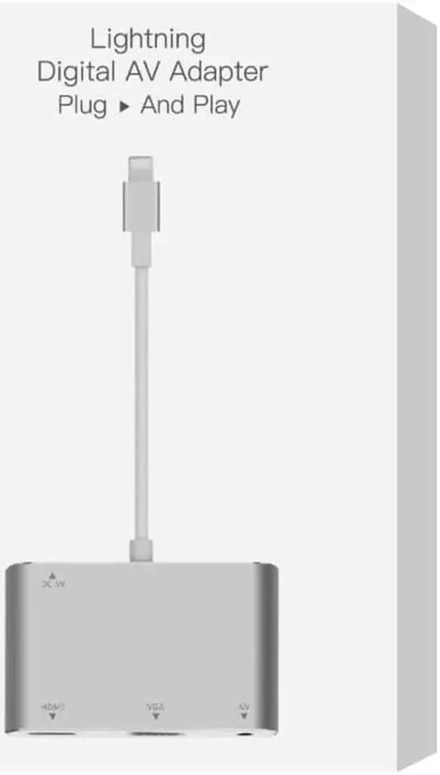 Alt view image 3 of 6 - Converter for Lightning To VGA HDMI Digital AV TV Cable Adapter For Apple iPad iPhone X 8 7 6 Plus Converter