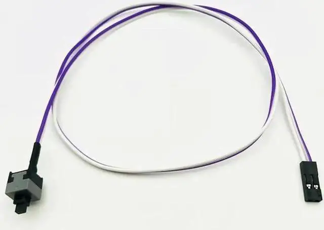 Alt view image 5 of 6 - 10PCS Reset Motherboard Cable Desktop Computer PC Case Power Button SW Switch Power Cord Cable Re start Switch Cable for Mining