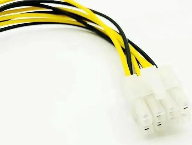 Alt view image 5 of 6 - 20cm ATX 4 Pin 4Pin to 8 pin 8Pin EPS 12V ATX Motherboard Power Supply Adapter Converter Cable For Bitcoin Miner Antminer Mining