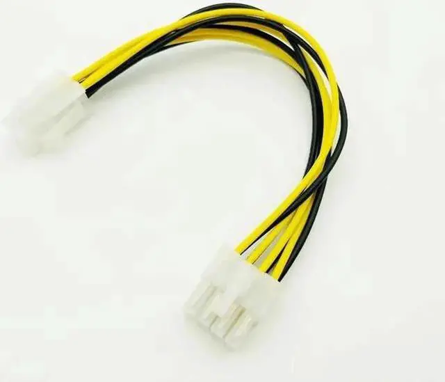 Alt view image 6 of 6 - 20cm ATX 4 Pin 4Pin to 8 pin 8Pin EPS 12V ATX Motherboard Power Supply Adapter Converter Cable For Bitcoin Miner Antminer Mining