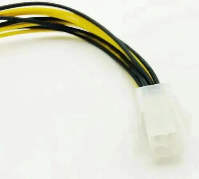 Alt view image 4 of 6 - 20cm ATX 4 Pin 4Pin to 8 pin 8Pin EPS 12V ATX Motherboard Power Supply Adapter Converter Cable For Bitcoin Miner Antminer Mining