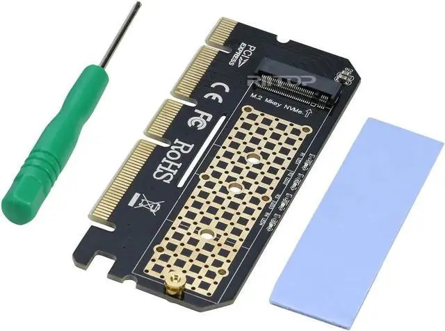 Main image of Aomoproing M.2 NVMe to PCIe Adapter, NVMe to PCIe x4 x8 x16 Adapter Card Converter, Compatible with M-Key M.2 NVMe SSD 2280/2260/2242/2230 mm