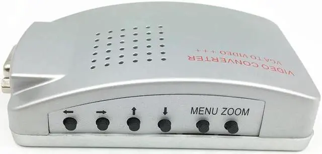 Alt view image 4 of 6 - PC VGA to TV AV RCA Signal Adapter Converter Video Switcher Box VGA to TV Monitor Video Signal Converter TV Box for Laptop PC