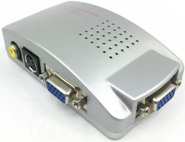 Alt view image 5 of 6 - PC VGA to TV AV RCA Signal Adapter Converter Video Switcher Box VGA to TV Monitor Video Signal Converter TV Box for Laptop PC