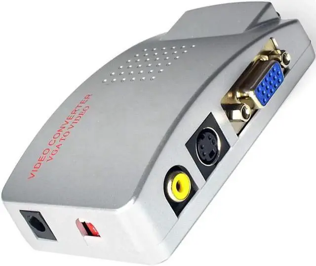 Alt view image 3 of 6 - PC VGA to TV AV RCA Signal Adapter Converter Video Switcher Box VGA to TV Monitor Video Signal Converter TV Box for Laptop PC