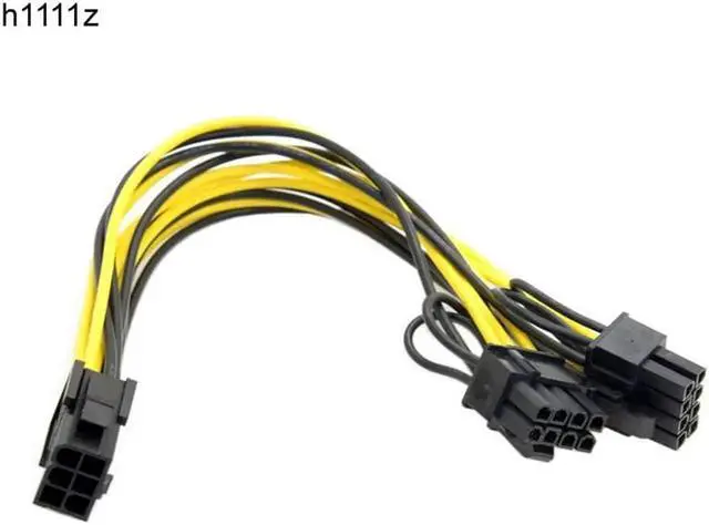 Alt view image 2 of 6 - 6pin PCI Express to PCIe 8 (6+2) pin & 6pin Motherboard Graphics Video Card PCI e GPU VGA Splitter Hub Power Cable
