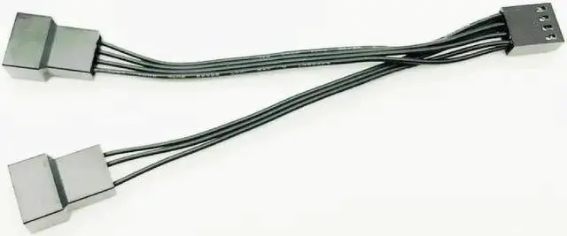 Alt view image 2 of 6 - 4Pin Fan PWM Cable 1 to 2 way 4 Pin 3Pin Power Supply Extension Cable 4P Cooler Port Multiplier Female to Male Cooling Fan Cable
