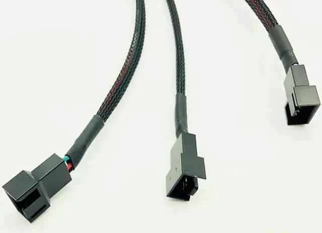 Alt view image 2 of 6 - 4Pin Splitter Cable 1 to 3 PWM 4P Female to 3/4 Pin PWM Fan Adapter for Computer Case Fan CPU Fan Mining Cooling Fans Hub Cable
