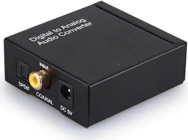 Alt view image 2 of 6 - Coaxial SPDIF / Optical Digital Audio input to RCA R/L Analog Audio 3.5mm Stereo Output Converter Adapter for HD DVD TV Computer