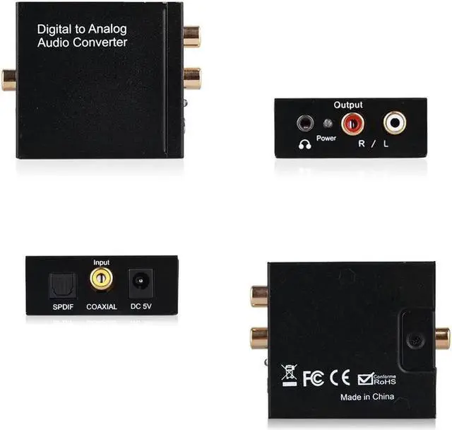 Alt view image 4 of 6 - Coaxial SPDIF / Optical Digital Audio input to RCA R/L Analog Audio 3.5mm Stereo Output Converter Adapter for HD DVD TV Computer