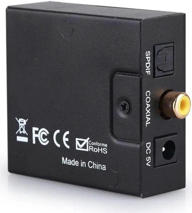 Alt view image 6 of 6 - Coaxial SPDIF / Optical Digital Audio input to RCA R/L Analog Audio 3.5mm Stereo Output Converter Adapter for HD DVD TV Computer