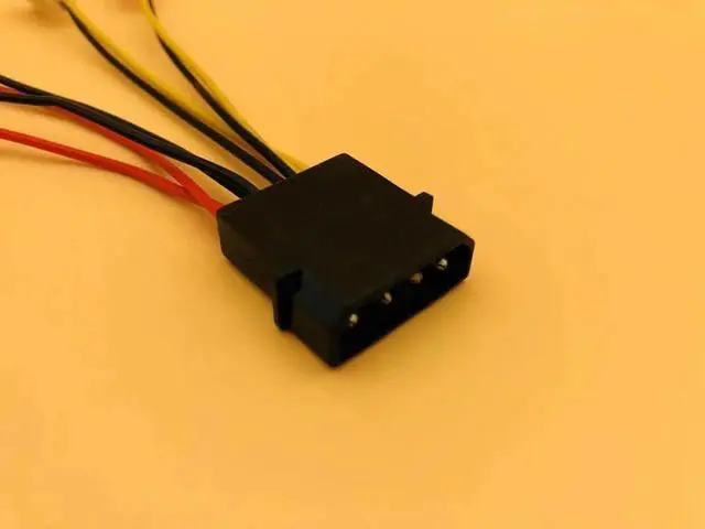 Alt view image 3 of 5 - Computer Cooling Fan Power Cables 4Pin Molex to 3Pin Fan Power Cable Adapter Connector 12v*2/5v*2 for CPU PC Case Fan Cables