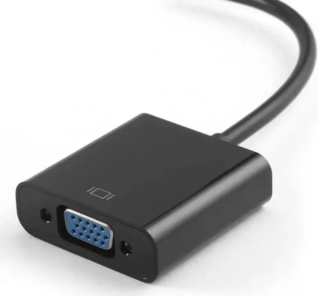 Alt view image 4 of 6 - HDMI Male To VGA RGB Female HDMI To VGA Video Converter Adapter 1080P For PC Black Male-Female Adapter Converter