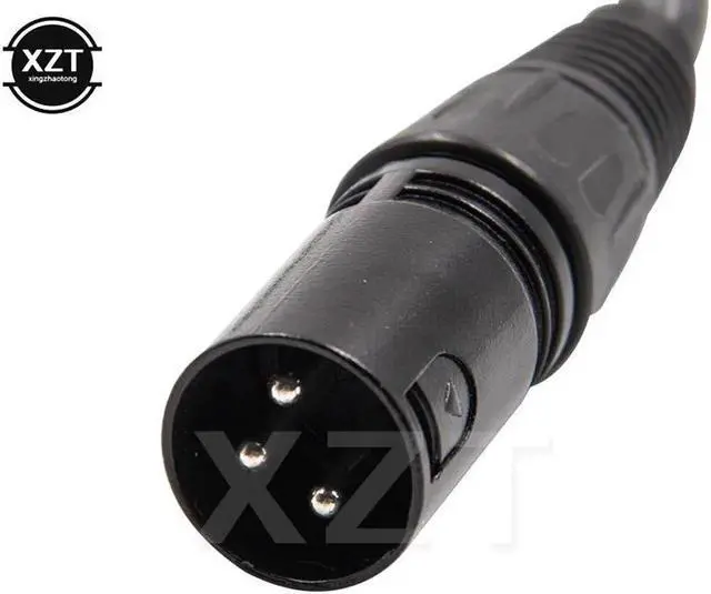 Alt view image 4 of 5 - 3pin XLR Male to 2 RCA Male Audio Adapter Cable Metal Audio Connector Cable Cord for Microphone TV DVD Stereo Audio Amplifier