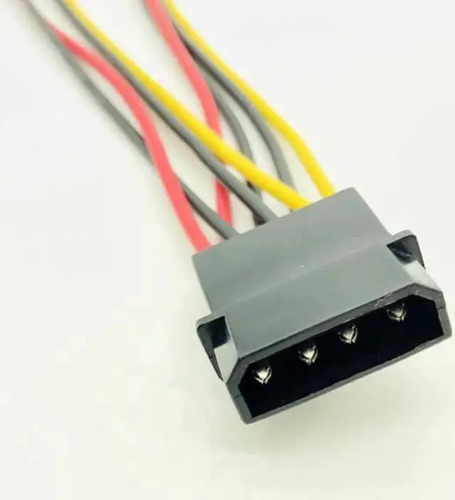 Alt view image 3 of 6 - Computer Cables & Connectors Molex 4pin IDE to Dual SATA 15Pin Power Cable Y Splitter Hard Drive Power Supply 4Pin to SATA Cable