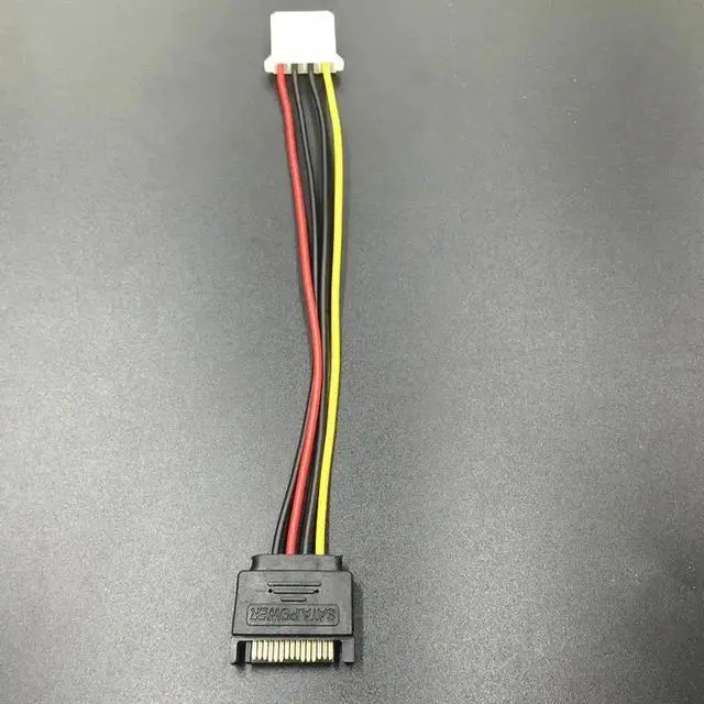 Alt view image 4 of 5 - HDD sata to ide power cable 15Pin SATA Female to Molex IDE 4Pin Male Adapter Extension Hard Drive Power Supply Cable for Mining