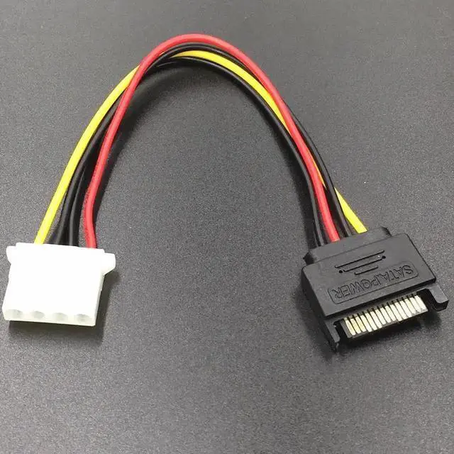 Main image of HDD sata to ide power cable 15Pin SATA Female to Molex IDE 4Pin Male Adapter Extension Hard Drive Power Supply Cable for Mining
