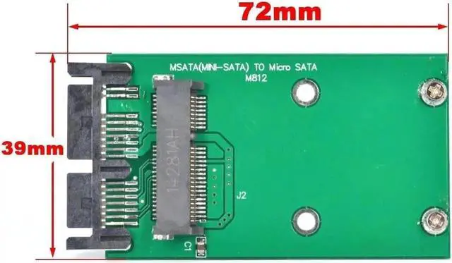 Alt view image 5 of 6 - msata to Micro Sata SSD 1.8" to 2.5" SATA Converter Adapter Mini sata to M Sata SDD PCI-E to MSata
