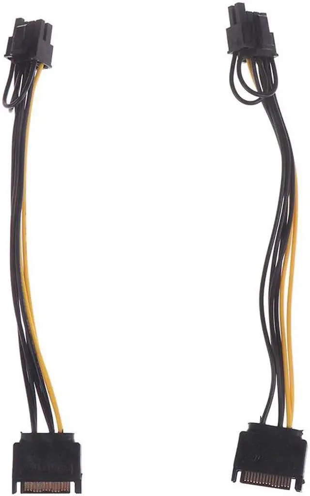 Alt view image 6 of 6 - 1pc 15pin SATA Male to 8pin(6+2) PCI-E Power Supply Cable 20cm SATA Cable 15-pin to 8 pin cable Wire for Graphic Card