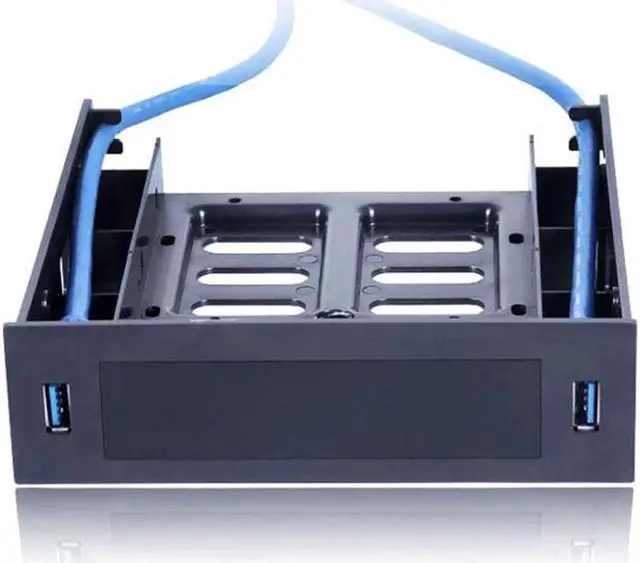 Main image of 3.5" Device/HDD or 2.5" SSD/HDD to 5.25 Floppy to Optical Drive Bay Tray Bracket Converter,5.25" Front Panel w/ 2 Ports USB 3.0 Hub to Motherboard USB 20Pin,