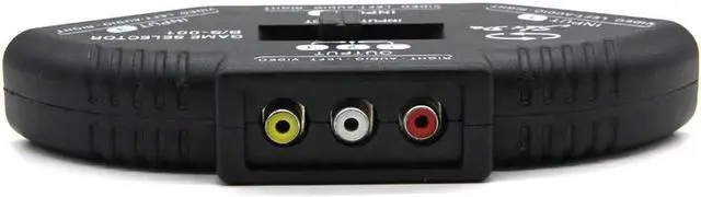 Alt view image 3 of 4 - Audio Video AV RCA Switch Splitter Selector 3 to 1 RCA Composite AV Cable for STB TV DVD Player for XBOX PS2