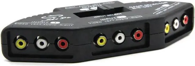 Alt view image 4 of 4 - Audio Video AV RCA Switch Splitter Selector 3 to 1 RCA Composite AV Cable for STB TV DVD Player for XBOX PS2