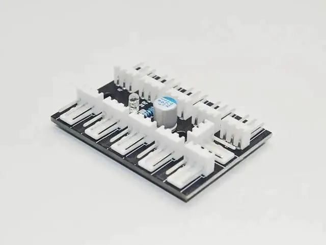 Alt view image 5 of 6 - Computer PC PWM/3pin/Colling Fan Hub Fan Speed Controller Power Cable 1 to 10 Fan Splitter for 3Pin Cooler with Power Indicator